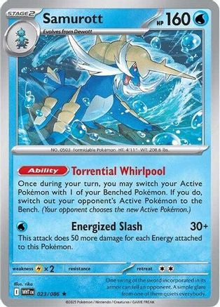 Samurott 23 Sv White Flare Holofoil