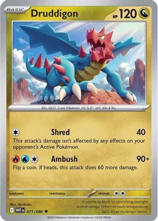 Druddigon 71 Sv White Flare Reverse Holofoil