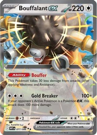 Bouffalant ex (77/086) - SV White Flare Holofoil