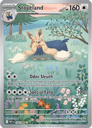 Stoutland (156/086) - SV White Flare Holofoil