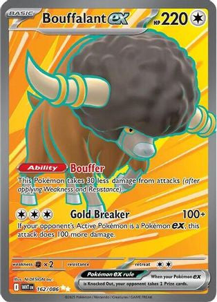 Bouffalant Ex 162 086 162 Sv White Flare Holofoil