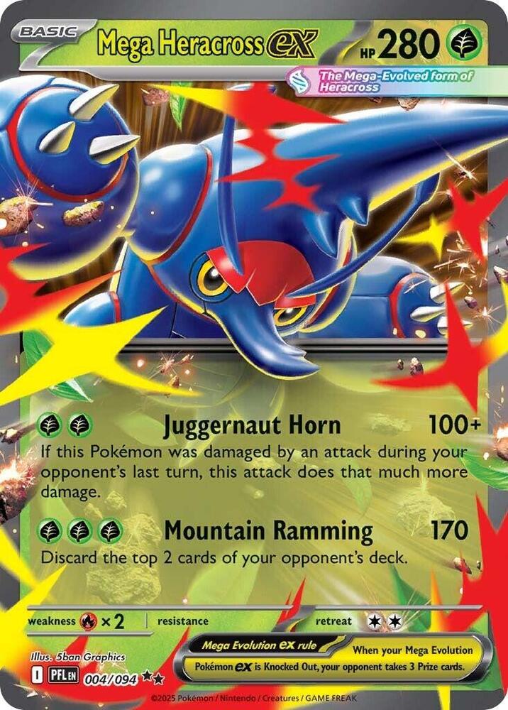 Mega Heracross ex - 004/094 - ME02: Phantasmal Flames