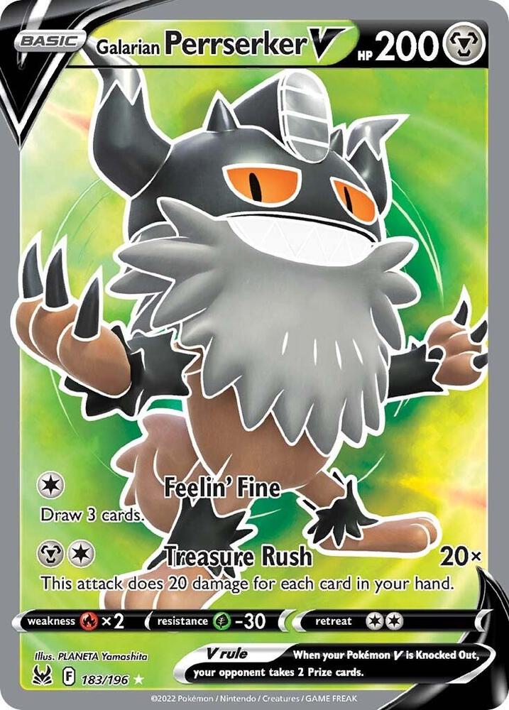 Galarian Perrserker V (Full Art) - SWSH11: Lost Origin