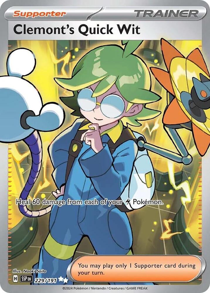 Clemont's Quick Wit - 229/191 - SV08: Surging Sparks