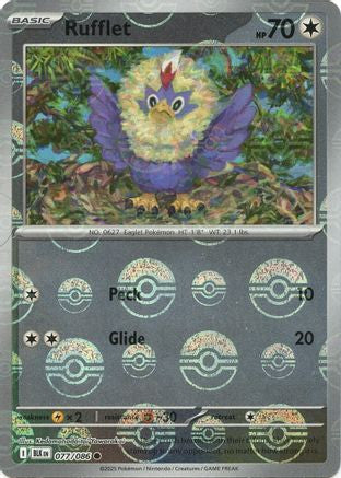 Rufflet Poke Ball Pattern 77 Sv Black Bolt Holofoil