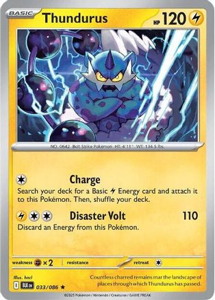 Thundurus 33 Sv Black Bolt Holofoil