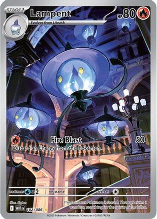Lampent (102/086) - SV White Flare Holofoil