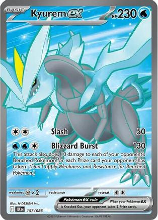 Kyurem Ex 157 086 157 Sv Black Bolt Holofoil