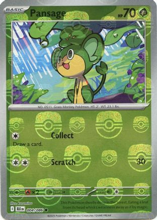 Pansage Master Ball Pattern 4 Sv Black Bolt Holofoil