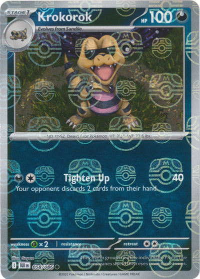 Krokorok (Master Ball Pattern) - 058/086 - (SV: Black Bolt)
