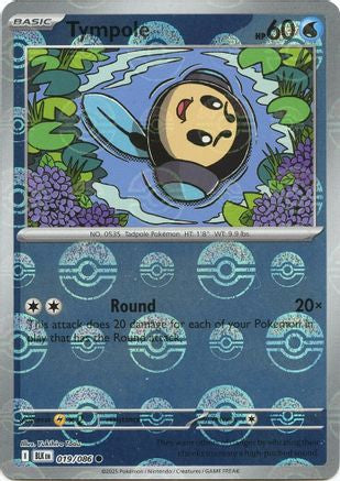 Tympole Poke Ball Pattern 19 Sv Black Bolt Holofoil