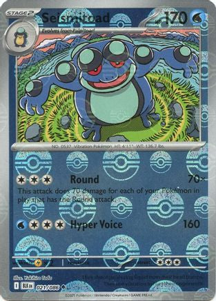 Seismitoad Poke Ball Pattern 21 Sv Black Bolt Holofoil
