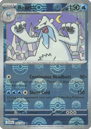 Beartic Poke Ball Pattern 26 Sv Black Bolt Holofoil