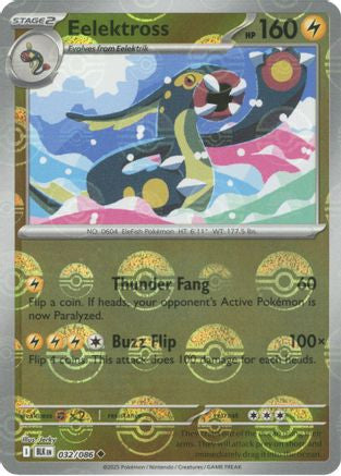 Eelektross Poke Ball Pattern 32 Sv Black Bolt Holofoil
