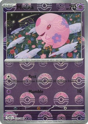 Munna Poke Ball Pattern 35 Sv Black Bolt Holofoil