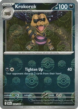Krokorok Poke Ball Pattern 58 Sv Black Bolt Holofoil