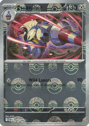 Escavalier Poke Ball Pattern 60 Sv Black Bolt Holofoil