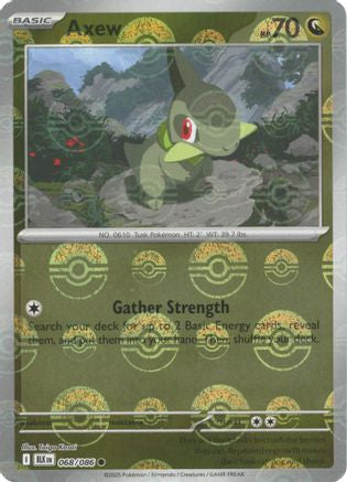 Axew Poke Ball Pattern 68 Sv Black Bolt Holofoil