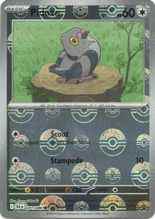 Pidove Poke Ball Pattern 71 Sv Black Bolt Holofoil
