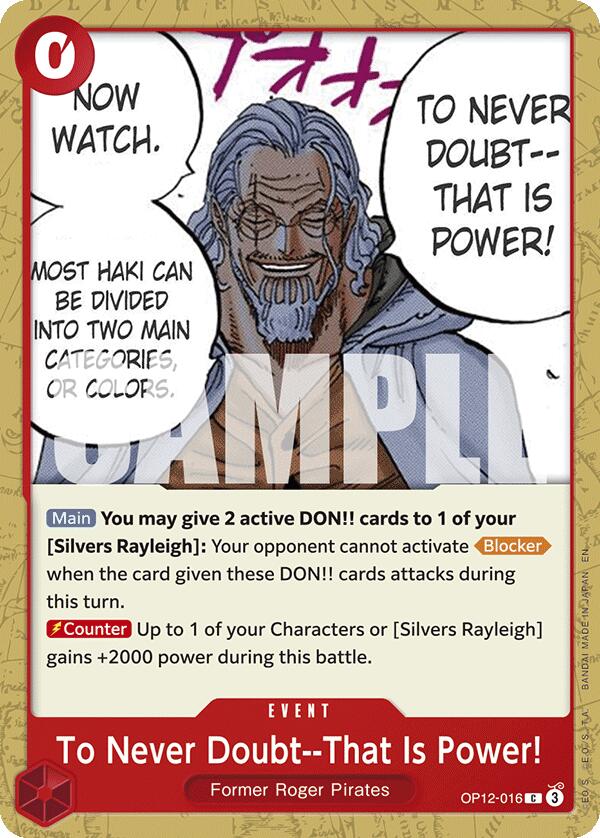 To Never Doubt--That Is Power! - OP12-016 - (Legacy of the Master)