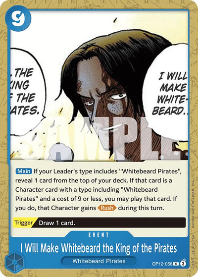 I Will Make Whitebeard the King of the Pirates - OP12-058 - (Legacy of the Master)