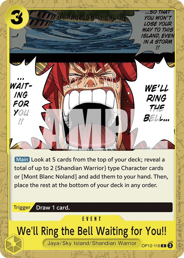 We'll Ring the Bell Waiting for You!! - OP12-116 - (Legacy of the Master)