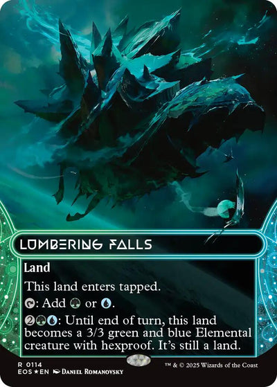 Lumbering Falls (0114) (Borderless) (Galaxy Foil) - 114 - (Edge of Eternities: Stellar Sights)