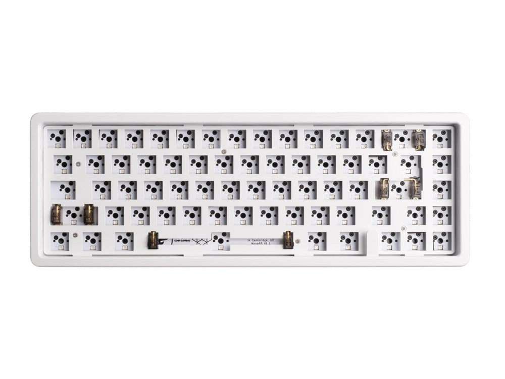 Odin Gaming Nova 65 Aurora White Aluminum Barebones 65% Hotswap RGB Mechanical Keyboard None