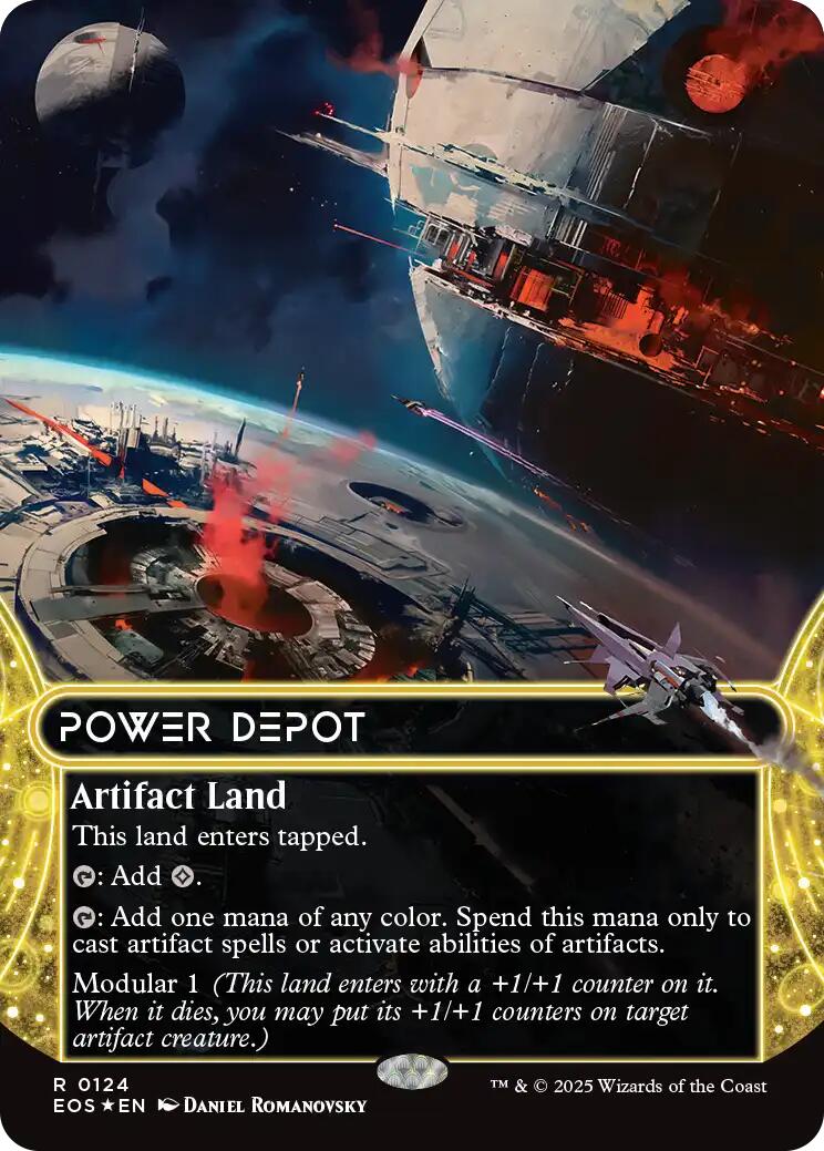 Power Depot (0124) (Borderless) (Galaxy Foil) - 124 - (Edge of Eternities: Stellar Sights)