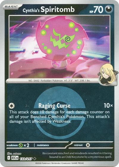 Cynthia's Spiritomb - Poké Ball - 133/217 - Uncommon [me025-133] [Reverse Holo]