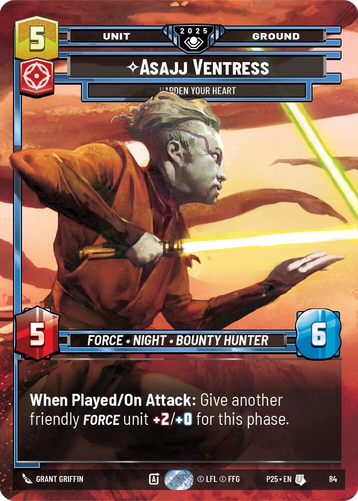 Asajj Ventress - Harden Your Heart - 84 - (Organized Play Promos)
