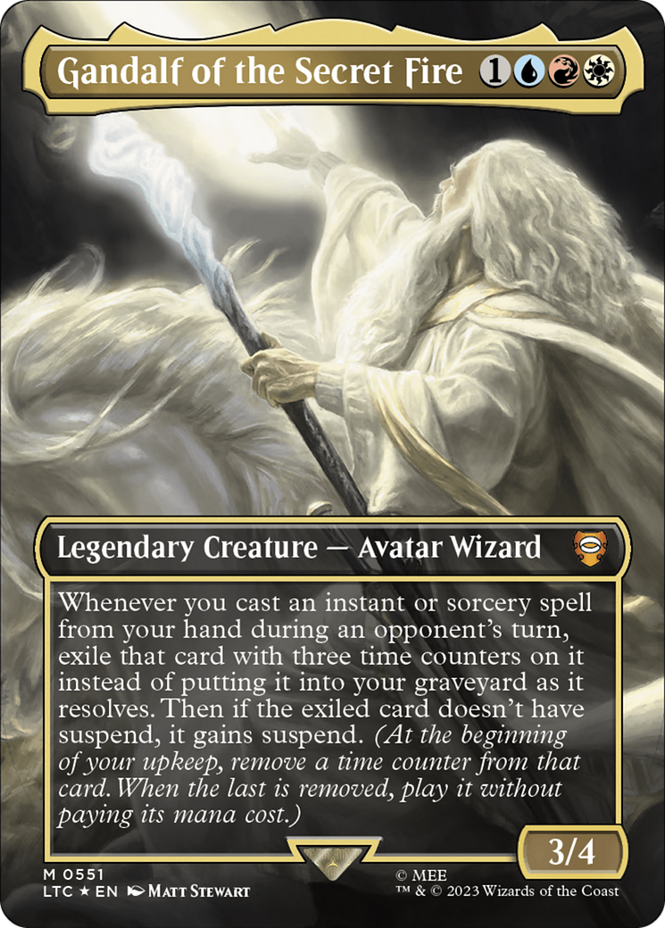 Gandalf of the Secret Fire (LTC-551) - Tales of Middle-earth Commander (Borderless) Foil