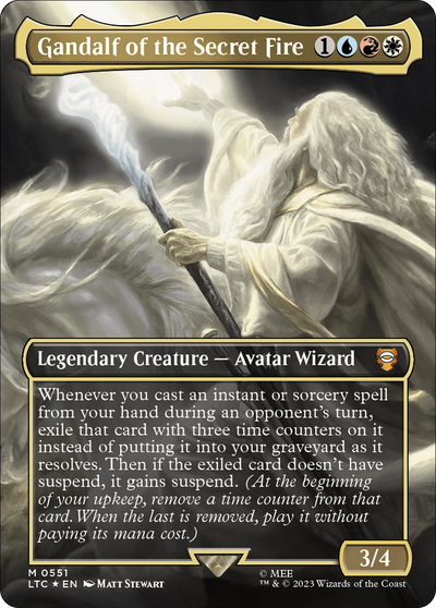 Gandalf of the Secret Fire (LTC-551) - Tales of Middle-earth Commander (Borderless) Foil