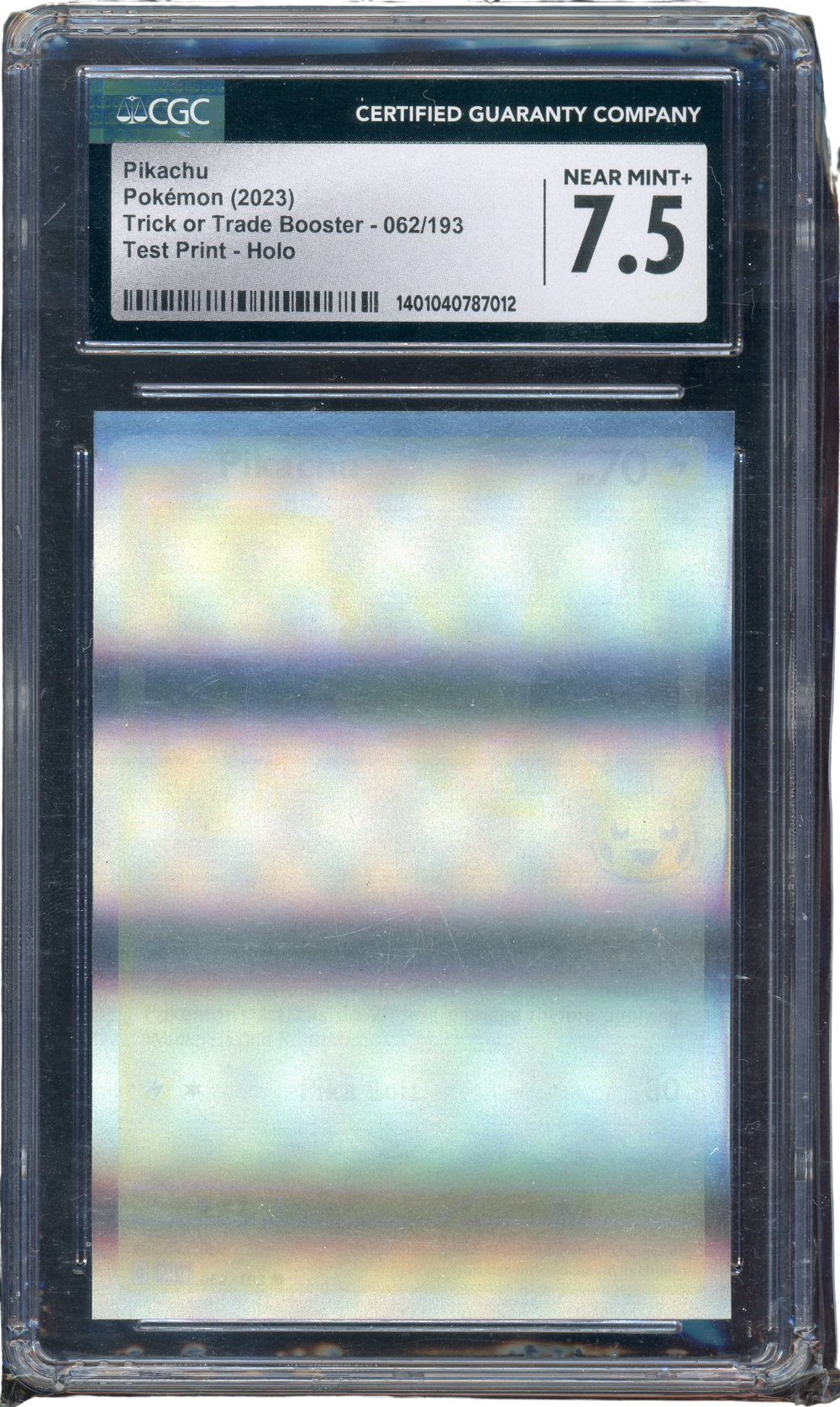 CGC 7.5 PIKACHU TRICK OR TRADE *TEST PRINT* HOLO