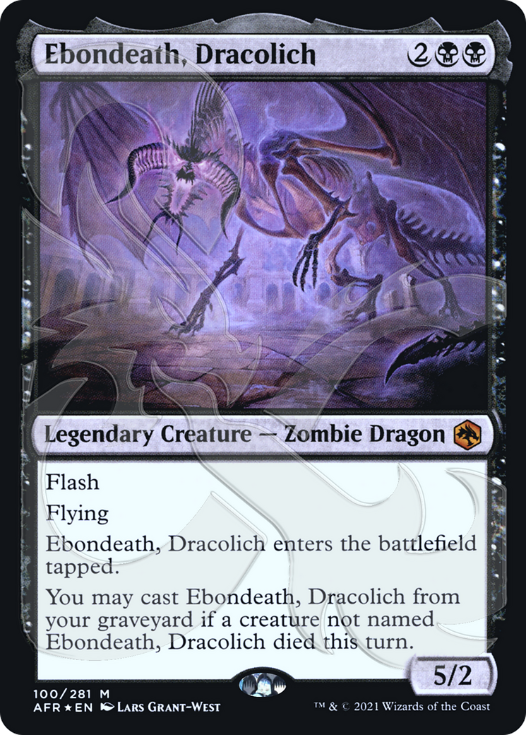 Ebondeath, Dracolich (AFR&-100A) - Adventures in the Forgotten Realms Promos Foil