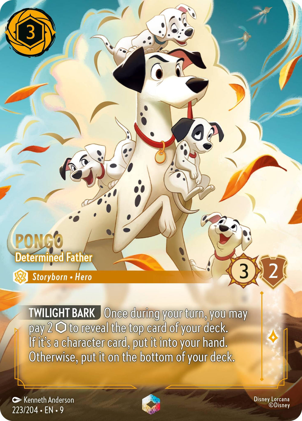 Pongo - Determined Father (Enchanted) - 223/204 - (Fabled)