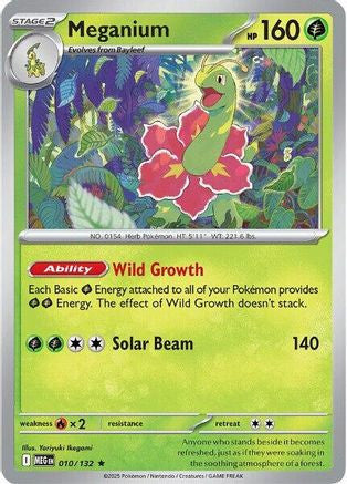 Meganium 10 Me01 Mega Evolution Holofoil