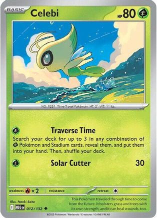 Celebi 12 Me01 Mega Evolution Reverse Holofoil