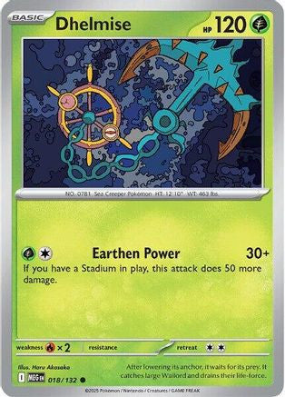Dhelmise 18 Me01 Mega Evolution Reverse Holofoil