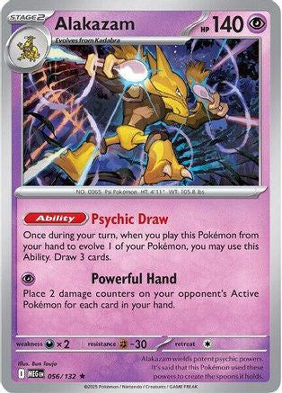 Alakazam 56 Me01 Mega Evolution Holofoil