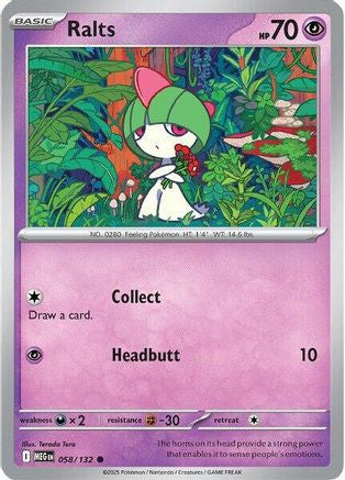 Ralts 58 Me01 Mega Evolution Reverse Holofoil