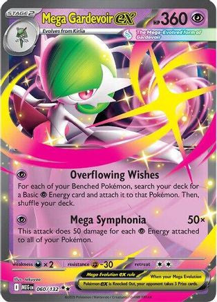 Mega Gardevoir Ex 060 132 60 Me01 Mega Evolution Holofoil