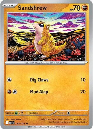 Sandshrew 68 Me01 Mega Evolution Reverse Holofoil