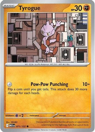 Tyrogue 71 Me01 Mega Evolution Reverse Holofoil