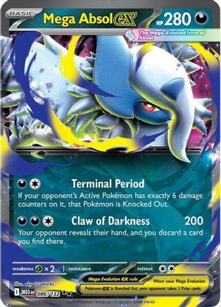 Mega Absol Ex 086 132 86 Me01 Mega Evolution Holofoil