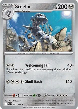 Steelix 093 132 93 Me01 Mega Evolution Holofoil