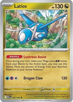 Latios 101 Me01 Mega Evolution Reverse Holofoil