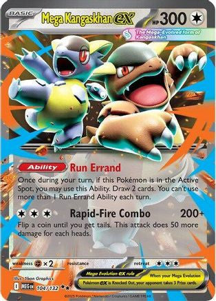 Mega Kangaskhan Ex 104 132 104 Me01 Mega Evolution Holofoil