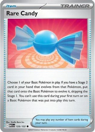 Rare Candy 125 132 125 Me01 Mega Evolution Reverse Holofoil