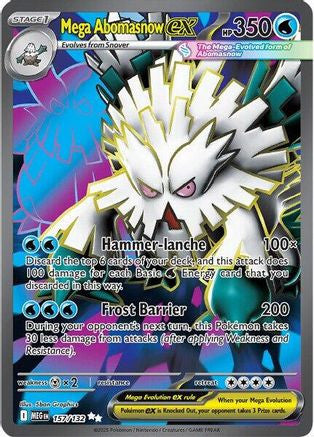 Mega Abomasnow Ex 157 132 157 Me01 Mega Evolution Holofoil